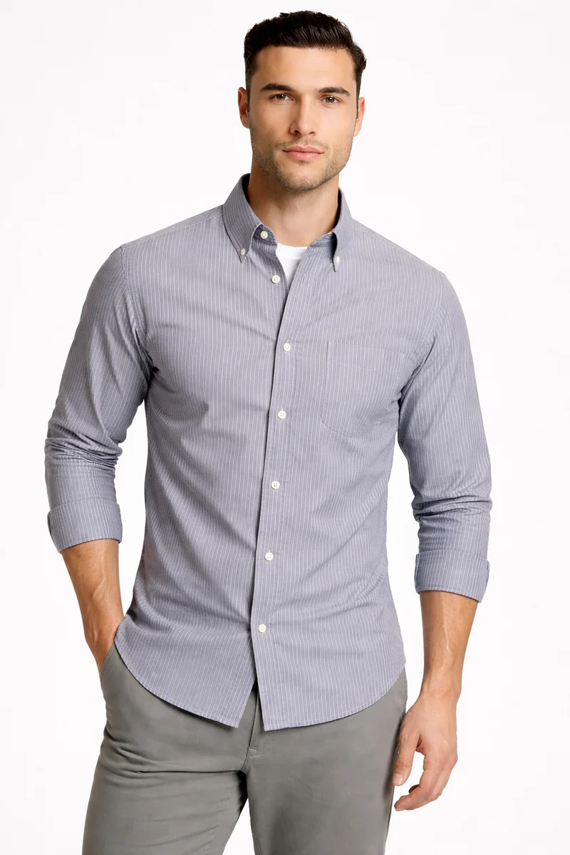 Chemise rayée en coton