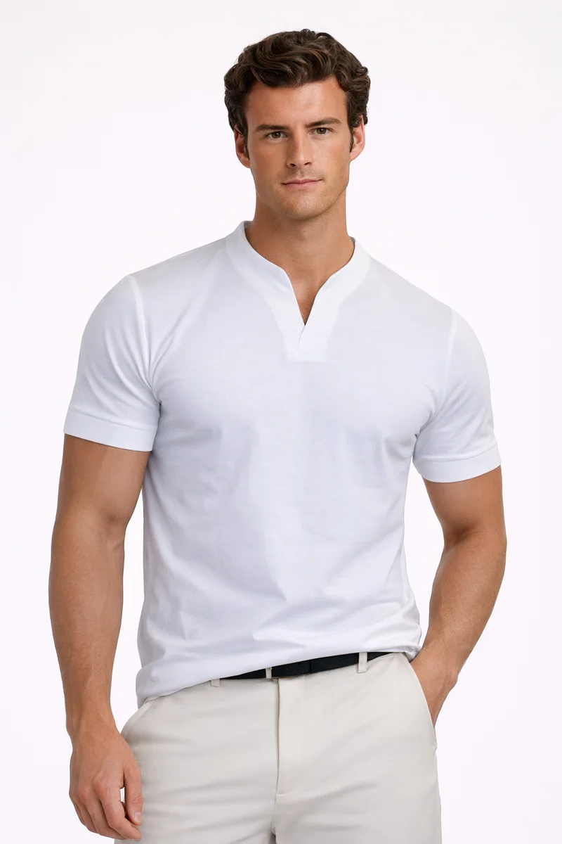 Polo en maille extensible