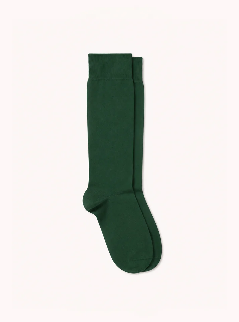 Calzini Nutritive Q10 in Tinta Unita Verde Prato