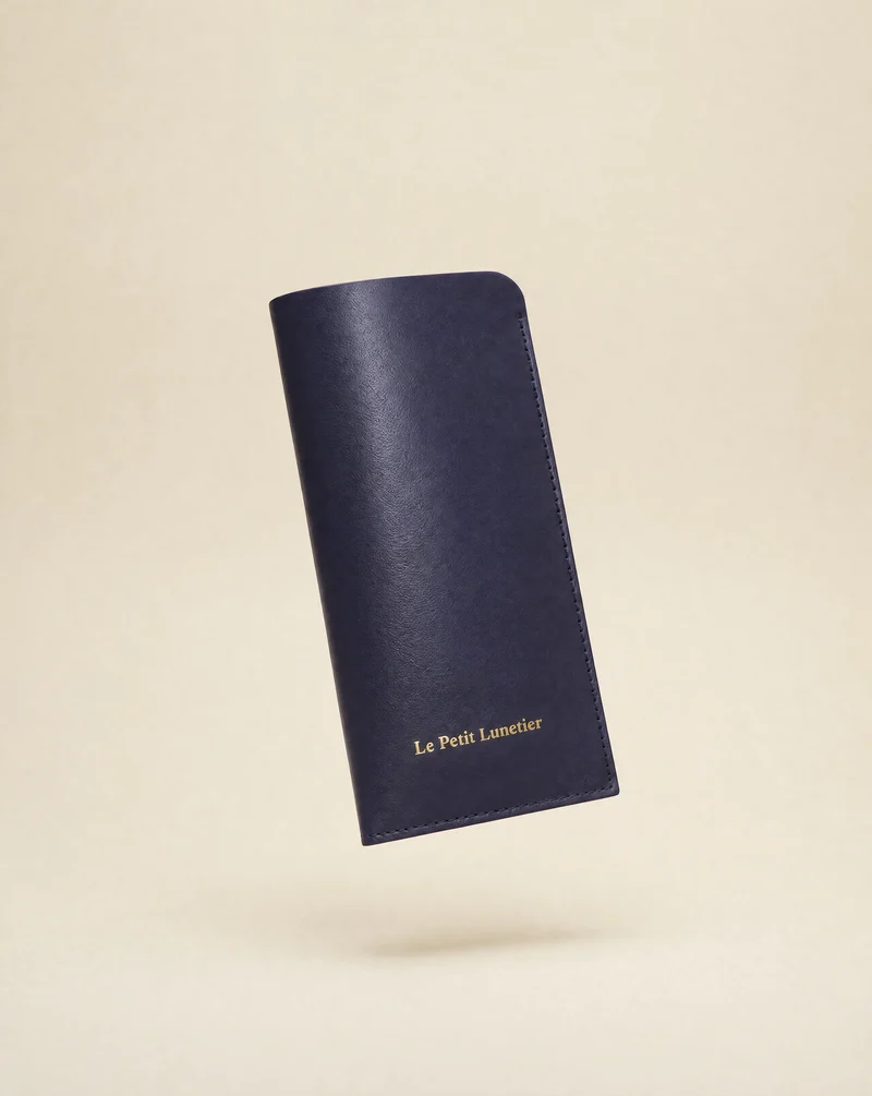Pochette Bleue en cuir