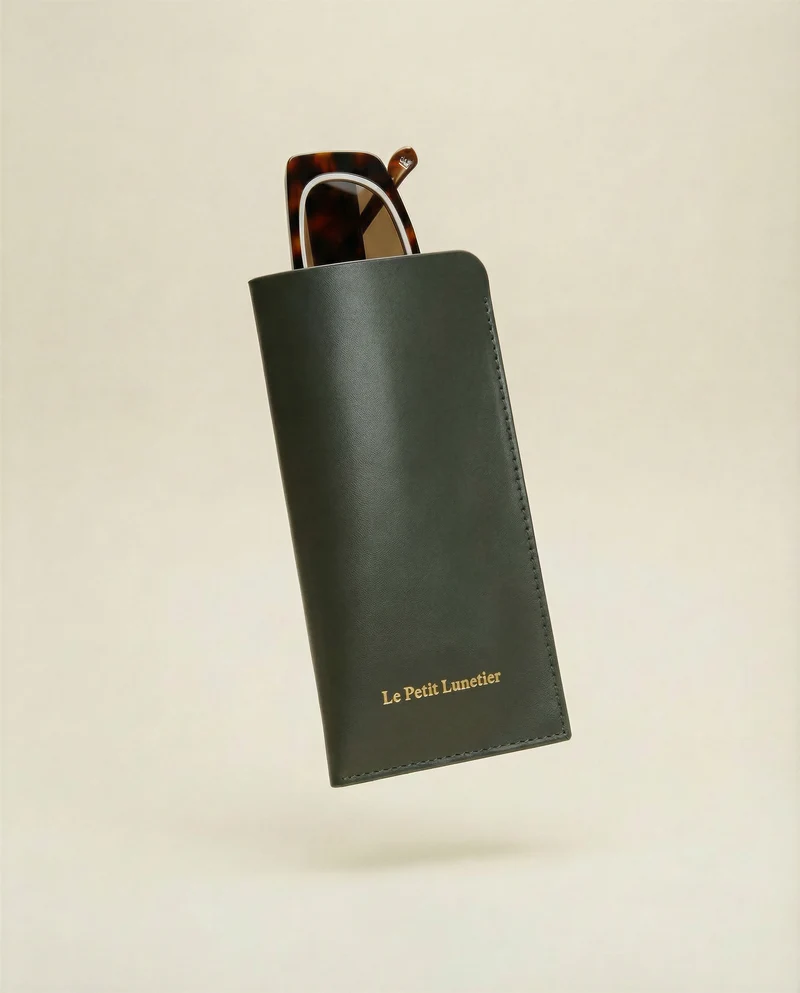 Pochette Verte en cuir