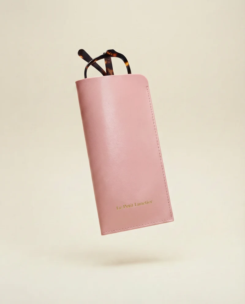 Pochette Rose en cuir