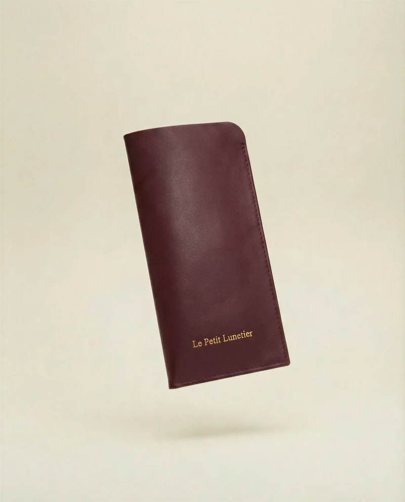 Pochette Bordeaux en cuir