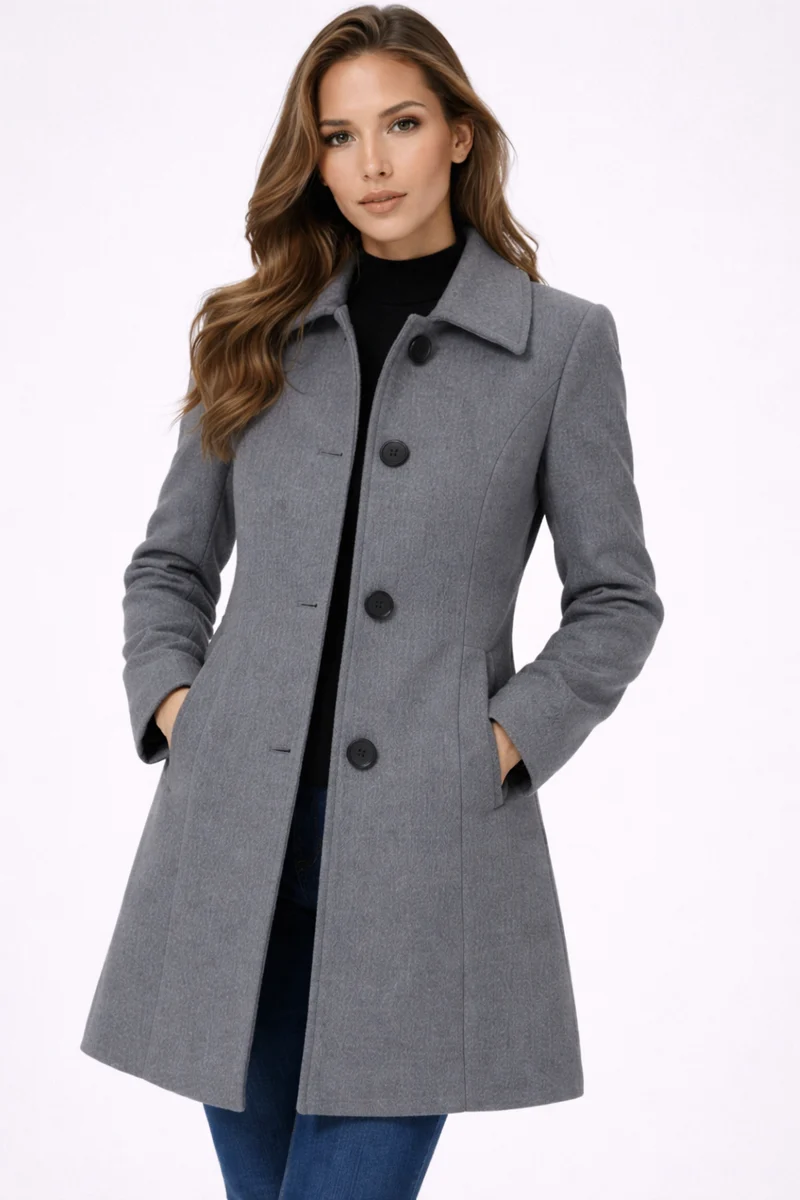 Manteau d'hiver à fermeture boutonnée