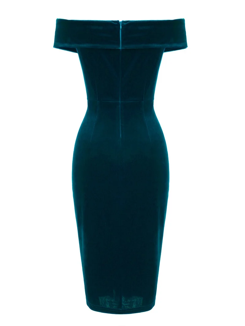 Robe moulante en velours