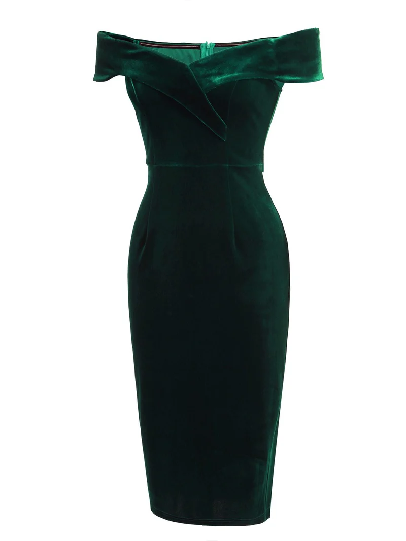 Robe moulante en velours