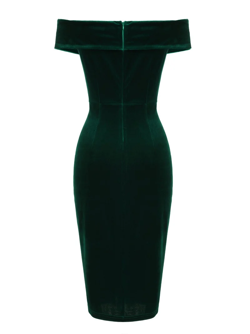 Robe moulante en velours