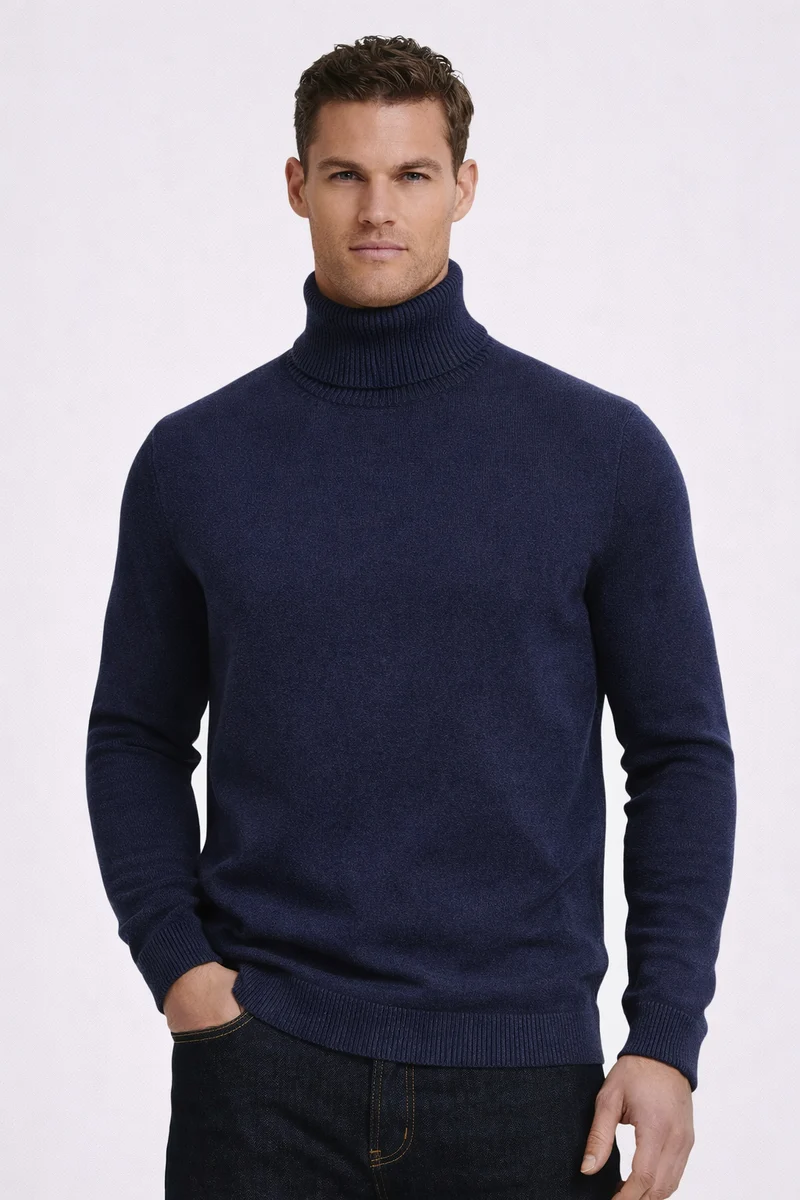 Pull à col roulé en cachemire