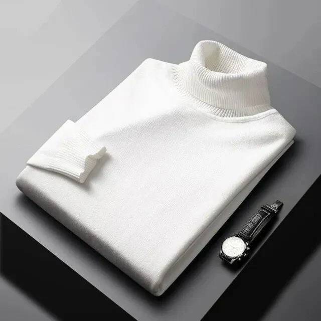 Pull à col roulé en cachemire