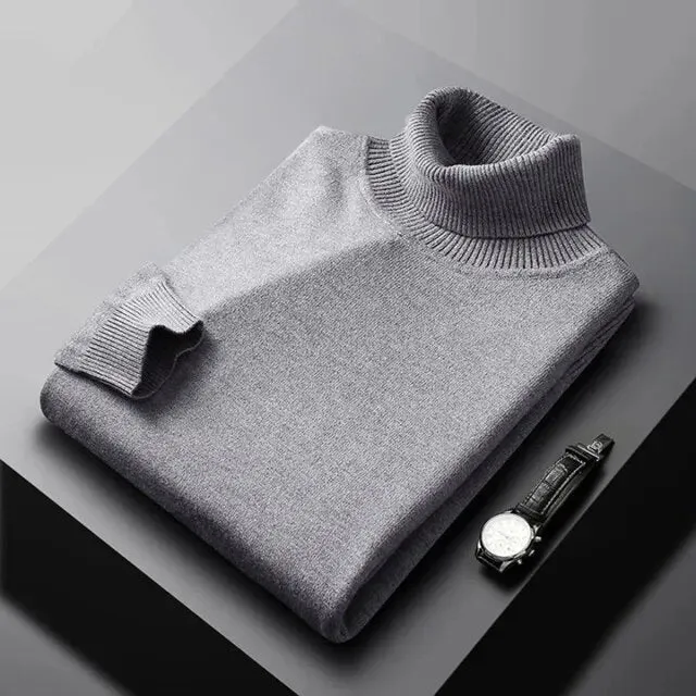 Pull à col roulé en cachemire