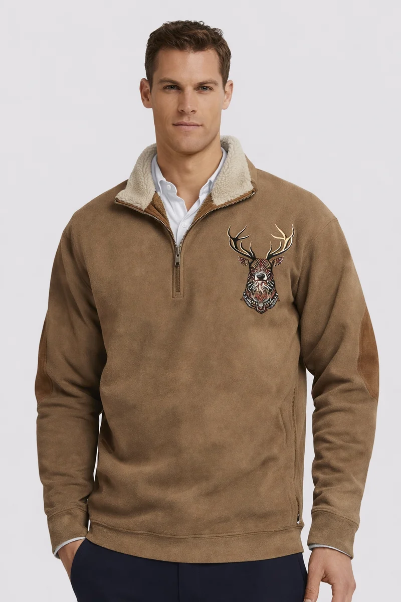 Pull en maille à motif cerf