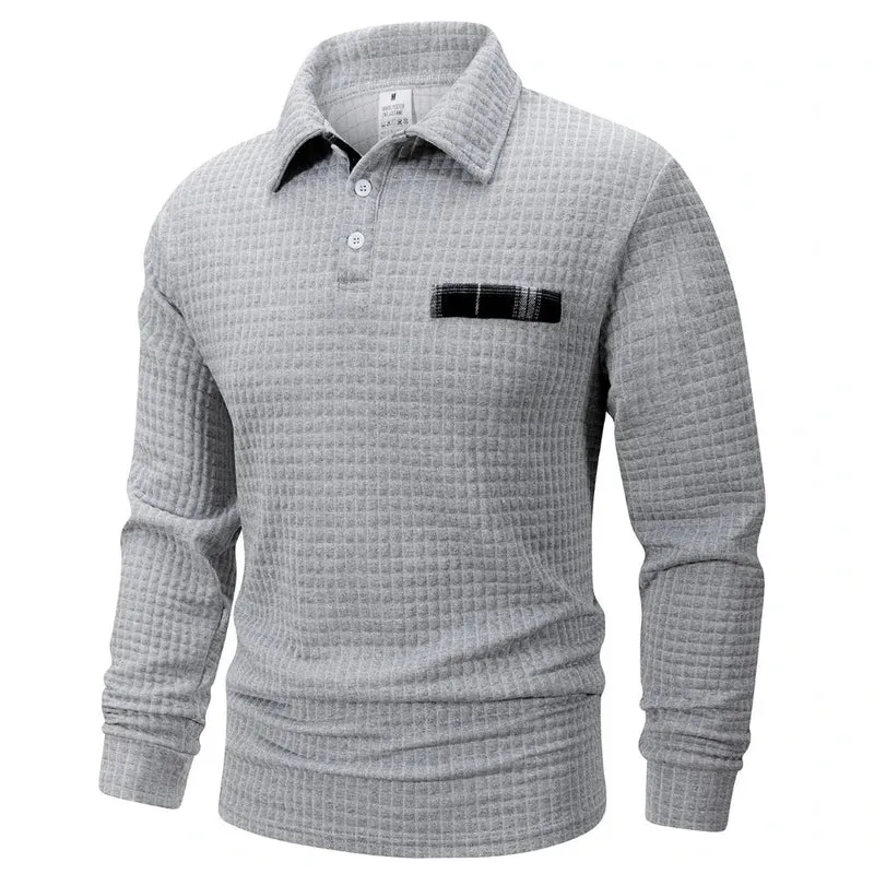 Polo en jacquard avec détails contrastés