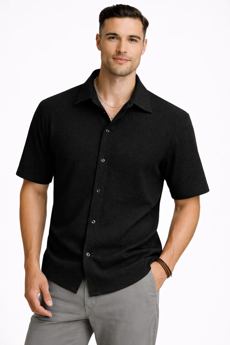 Chemise structurée boutonnée