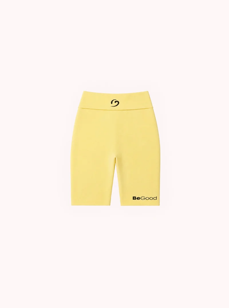 Leggings Ciclista Melange Pancia Piatta Giallo