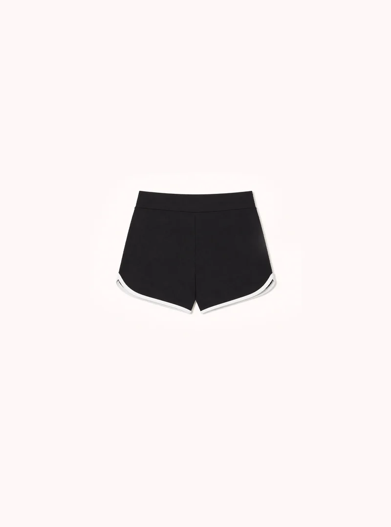 Shorts Sportivo Donna Vita Alta Nero