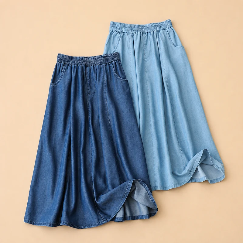 Jupe Midi en Denim