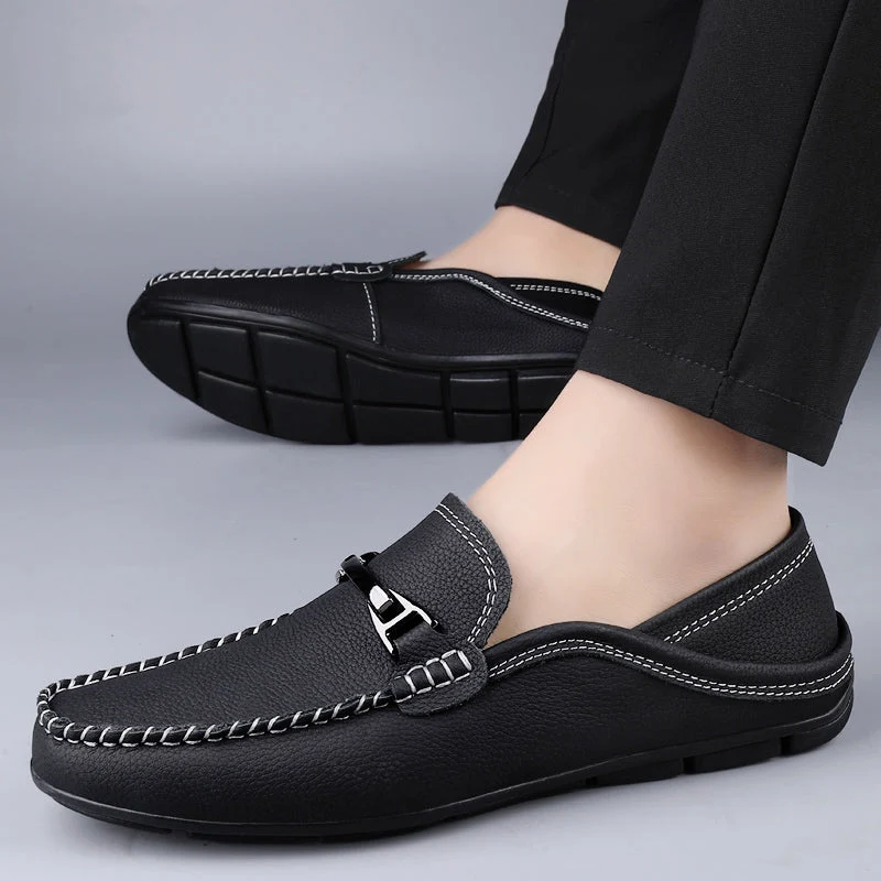 Mocassins Surpiqûres Contrastées