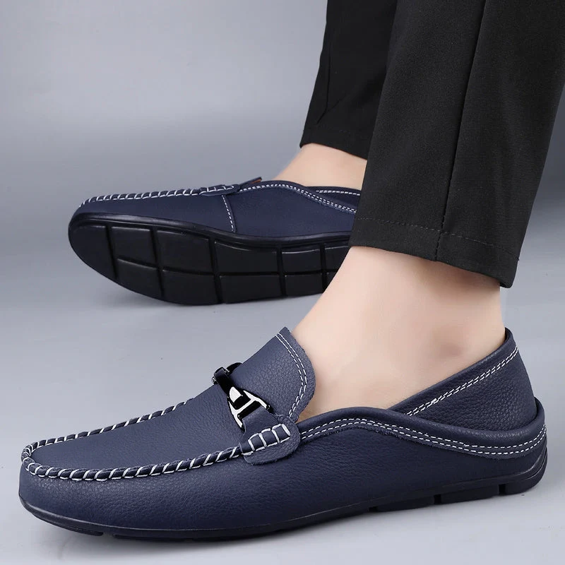 Mocassins Surpiqûres Contrastées
