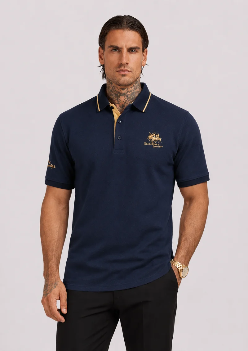 Polo Col Contrasté