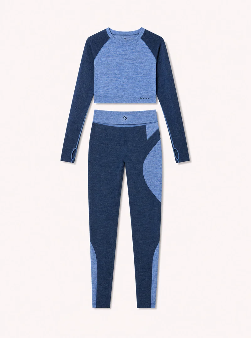 Completo Sportivo Donna Melange Blu