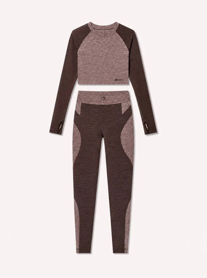 Completo Sportivo Donna Melange Marrone