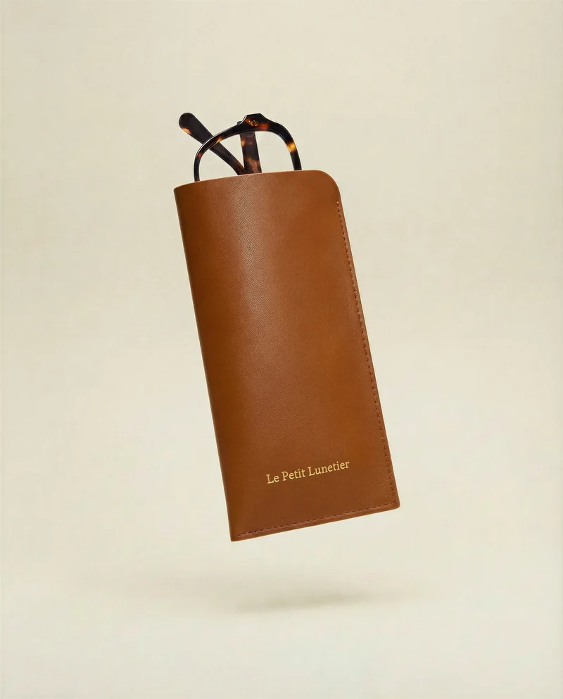 Pochette Camel en cuir