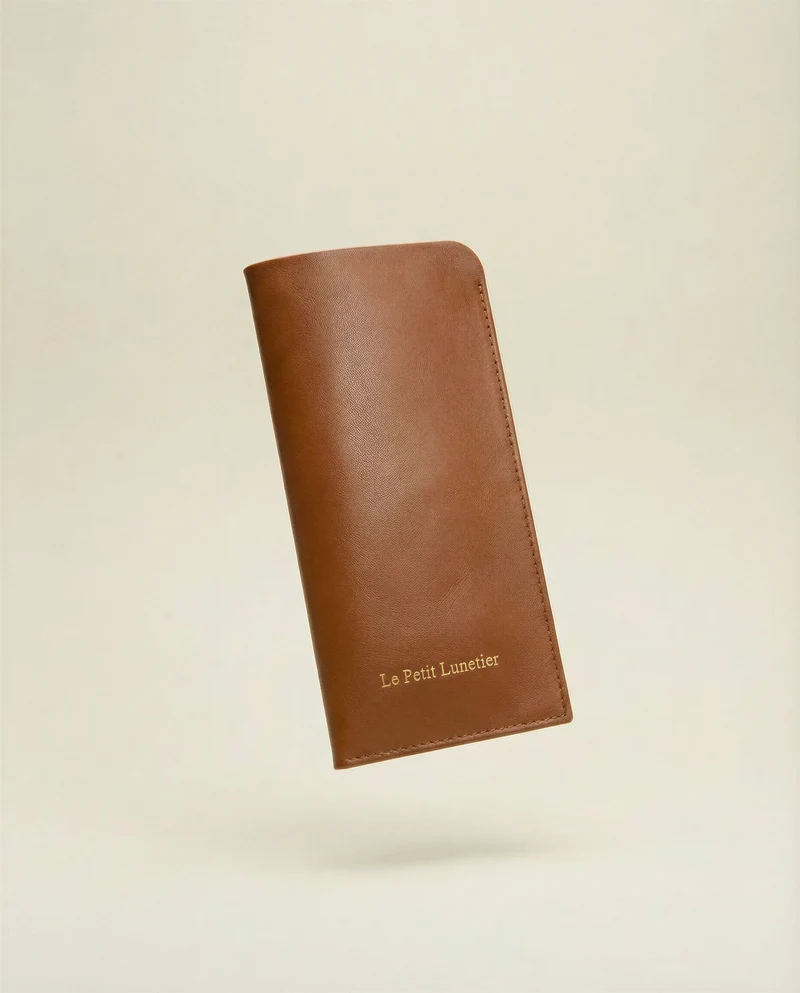Pochette Camel en cuir